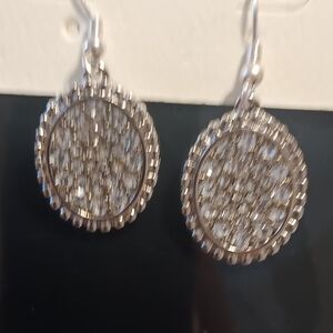 Elegant Silver Crystal Earrings